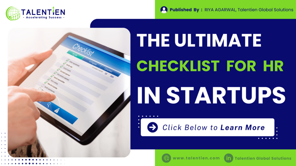 HR Department Checklist For Startups